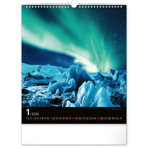 Fotografie k reklamnímu předmětu „NOTIQUE Nástěnný kalendář Polární záře 2026, 30 x 34 cm“