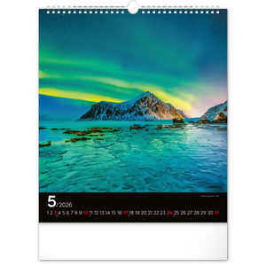 Fotografie k reklamnímu předmětu „NOTIQUE Nástěnný kalendář Polární záře 2026, 30 x 34 cm“