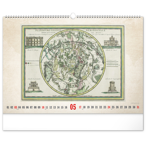 Fotografie k reklamnímu předmětu „NOTIQUE Nástěnný kalendář Staré mapy 2026, 48 x 33 cm“