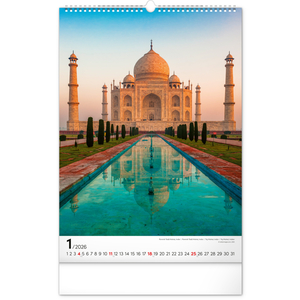 Fotografie k reklamnímu předmětu „NOTIQUE Nástěnný kalendář Světové monumenty 2026, 33 x 46 cm“