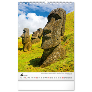 Fotografie k reklamnímu předmětu „NOTIQUE Nástěnný kalendář Světové monumenty 2026, 33 x 46 cm“