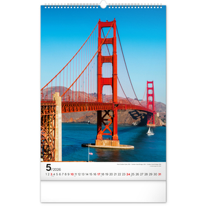 Fotografie k reklamnímu předmětu „NOTIQUE Nástěnný kalendář Světové monumenty 2026, 33 x 46 cm“