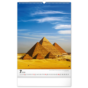 Fotografie k reklamnímu předmětu „NOTIQUE Nástěnný kalendář Světové monumenty 2026, 33 x 46 cm“