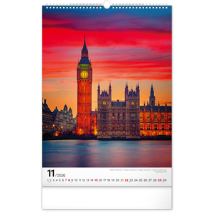 Fotografie k reklamnímu předmětu „NOTIQUE Nástěnný kalendář Světové monumenty 2026, 33 x 46 cm“