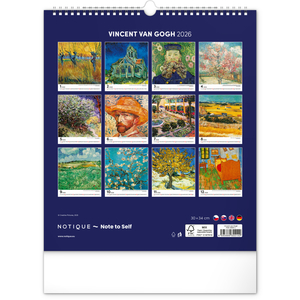 Fotografie k reklamnímu předmětu „NOTIQUE Nástěnný kalendář Vincent van Gogh 2026, 30 x 34 cm“