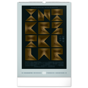 Fotografie k reklamnímu předmětu „NOTIQUE Nástěnný kalendář Alternative Movie Posters 2026, 33 x 46 cm“