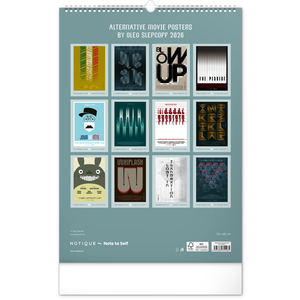 Fotografie k reklamnímu předmětu „NOTIQUE Nástěnný kalendář Alternative Movie Posters 2026, 33 x 46 cm“