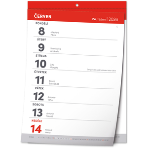 Fotografie k reklamnímu předmětu „NOTIQUE Nástěnný kalendář Trhací týdenní 2026, A5“