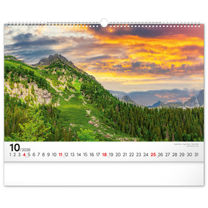 Fotografie k reklamnímu předmětu „NOTIQUE Nástenný kalendár Magické Tatry 2026, 48 x 33 cm“