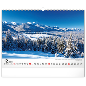 Fotografie k reklamnímu předmětu „NOTIQUE Nástenný kalendár Magické Tatry 2026, 48 x 33 cm“