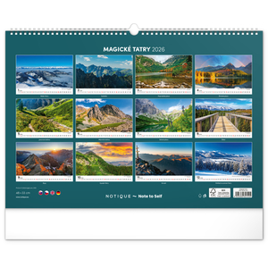 Fotografie k reklamnímu předmětu „NOTIQUE Nástenný kalendár Magické Tatry 2026, 48 x 33 cm“