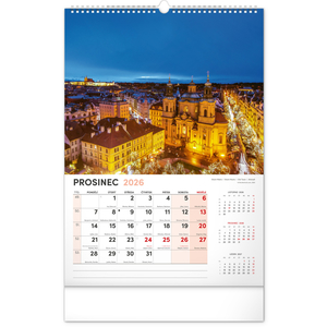 Fotografie k reklamnímu předmětu „NOTIQUE Nástěnný kalendář Praha 2026, 33 x 46 cm“