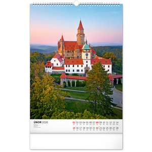Fotografie k reklamnímu předmětu „NOTIQUE Nástěnný kalendář Hrady a zámky 2026, 33 x 46 cm“