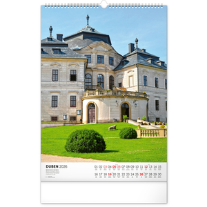 Fotografie k reklamnímu předmětu „NOTIQUE Nástěnný kalendář Hrady a zámky 2026, 33 x 46 cm“
