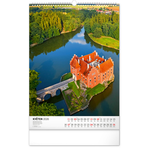 Fotografie k reklamnímu předmětu „NOTIQUE Nástěnný kalendář Hrady a zámky 2026, 33 x 46 cm“
