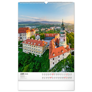 Fotografie k reklamnímu předmětu „NOTIQUE Nástěnný kalendář Hrady a zámky 2026, 33 x 46 cm“