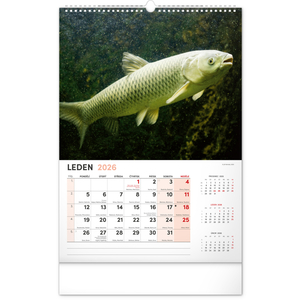 Fotografie k reklamnímu předmětu „NOTIQUE Nástěnný kalendář Rybářský 2026, 33 x 46 cm“