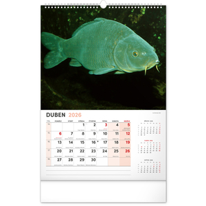 Fotografie k reklamnímu předmětu „NOTIQUE Nástěnný kalendář Rybářský 2026, 33 x 46 cm“