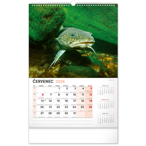 Fotografie k reklamnímu předmětu „NOTIQUE Nástěnný kalendář Rybářský 2026, 33 x 46 cm“