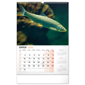 Fotografie k reklamnímu předmětu „NOTIQUE Nástěnný kalendář Rybářský 2026, 33 x 46 cm“