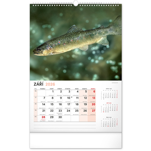 Fotografie k reklamnímu předmětu „NOTIQUE Nástěnný kalendář Rybářský 2026, 33 x 46 cm“