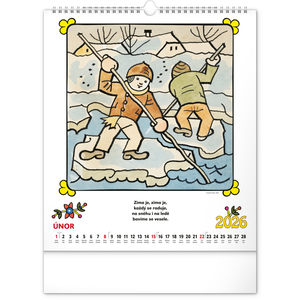 Fotografie k reklamnímu předmětu „NOTIQUE Nástěnný kalendář Josef Lada – Říkadla 2026, 30 x 34 cm“
