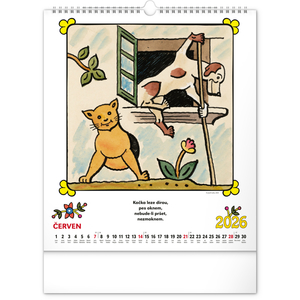 Fotografie k reklamnímu předmětu „NOTIQUE Nástěnný kalendář Josef Lada – Říkadla 2026, 30 x 34 cm“