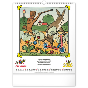 Fotografie k reklamnímu předmětu „NOTIQUE Nástěnný kalendář Josef Lada – Říkadla 2026, 30 x 34 cm“