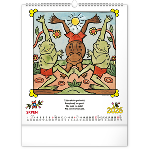 Fotografie k reklamnímu předmětu „NOTIQUE Nástěnný kalendář Josef Lada – Říkadla 2026, 30 x 34 cm“
