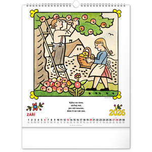 Fotografie k reklamnímu předmětu „NOTIQUE Nástěnný kalendář Josef Lada – Říkadla 2026, 30 x 34 cm“