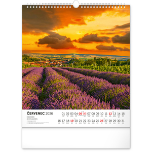 Fotografie k reklamnímu předmětu „NOTIQUE Nástěnný kalendář Toulky moravskou krajinou 2026, 30 x 34 cm“