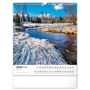 Fotografie k reklamnímu předmětu „NOTIQUE Nástěnný kalendář Šumava 2026, 30 x 34 cm“