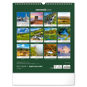 Fotografie k reklamnímu předmětu „NOTIQUE Nástěnný kalendář Krkonoše 2026, 30 x 34 cm“