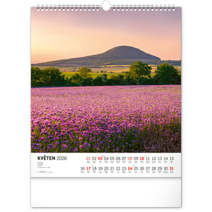 Fotografie k reklamnímu předmětu „NOTIQUE Nástěnný kalendář Toulky českou krajinou 2026, 30 x 34 cm“