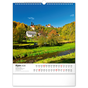 Fotografie k reklamnímu předmětu „NOTIQUE Nástěnný kalendář Toulky českou krajinou 2026, 30 x 34 cm“