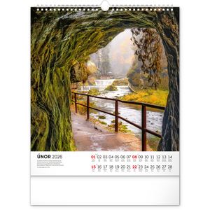 Fotografie k reklamnímu předmětu „NOTIQUE Nástěnný kalendář Česká republika 2026, 30 x 34 cm“