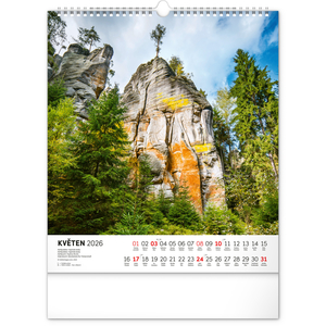 Fotografie k reklamnímu předmětu „NOTIQUE Nástěnný kalendář Česká republika 2026, 30 x 34 cm“