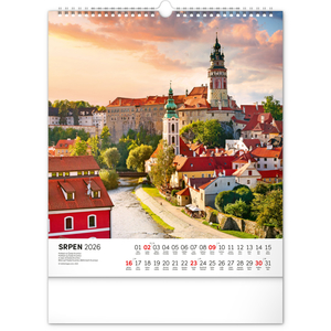 Fotografie k reklamnímu předmětu „NOTIQUE Nástěnný kalendář Česká republika 2026, 30 x 34 cm“