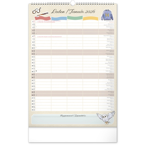 Fotografie k reklamnímu předmětu „NOTIQUE Nástěnný kalendář Rodinný plánovací Harry Potter 2026, 33 x 46 cm“