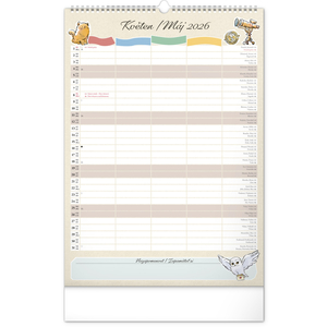 Fotografie k reklamnímu předmětu „NOTIQUE Nástěnný kalendář Rodinný plánovací Harry Potter 2026, 33 x 46 cm“