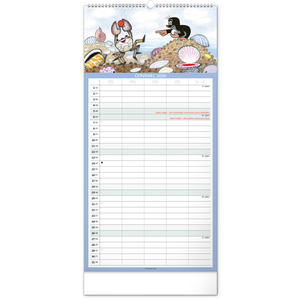 Fotografie k reklamnímu předmětu „NOTIQUE Nástěnný kalendář Rodinný plánovací Krteček 2026, 21 x 42 cm“