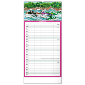 Fotografie k reklamnímu předmětu „NOTIQUE Nástěnný kalendář Rodinný plánovací Krteček 2026, 21 x 42 cm“