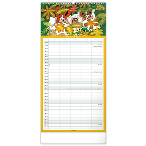 Fotografie k reklamnímu předmětu „NOTIQUE Nástěnný kalendář Rodinný plánovací Krteček 2026, 21 x 42 cm“