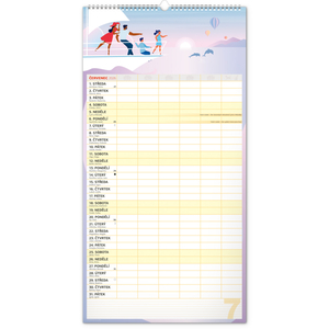 Fotografie k reklamnímu předmětu „NOTIQUE Nástěnný kalendář Rodinný plánovací XXL 2026, 33 x 64 cm“