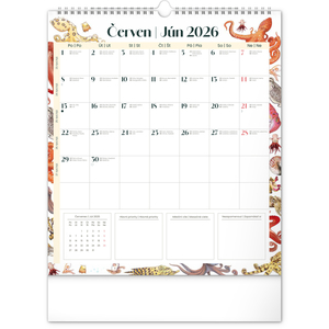 Fotografie k reklamnímu předmětu „NOTIQUE Nástěnný plánovací kalendář Animalium 2026, 30 x 34 cm“