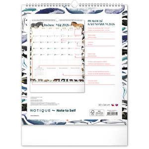 Fotografie k reklamnímu předmětu „NOTIQUE Nástěnný plánovací kalendář Animalium 2026, 30 x 34 cm“