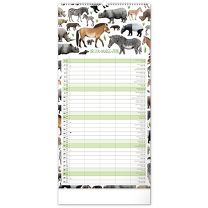 Fotografie k reklamnímu předmětu „NOTIQUE Nástěnný kalendář Rodinný plánovací Animalium 2026, 21 x 42 cm“