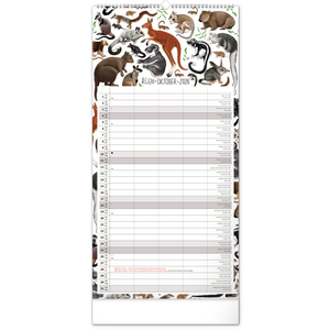 Fotografie k reklamnímu předmětu „NOTIQUE Nástěnný kalendář Rodinný plánovací Animalium 2026, 21 x 42 cm“