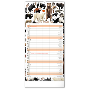 Fotografie k reklamnímu předmětu „NOTIQUE Nástěnný kalendář Rodinný plánovací Animalium 2026, 21 x 42 cm“