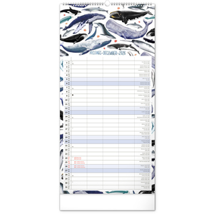 Fotografie k reklamnímu předmětu „NOTIQUE Nástěnný kalendář Rodinný plánovací Animalium 2026, 21 x 42 cm“